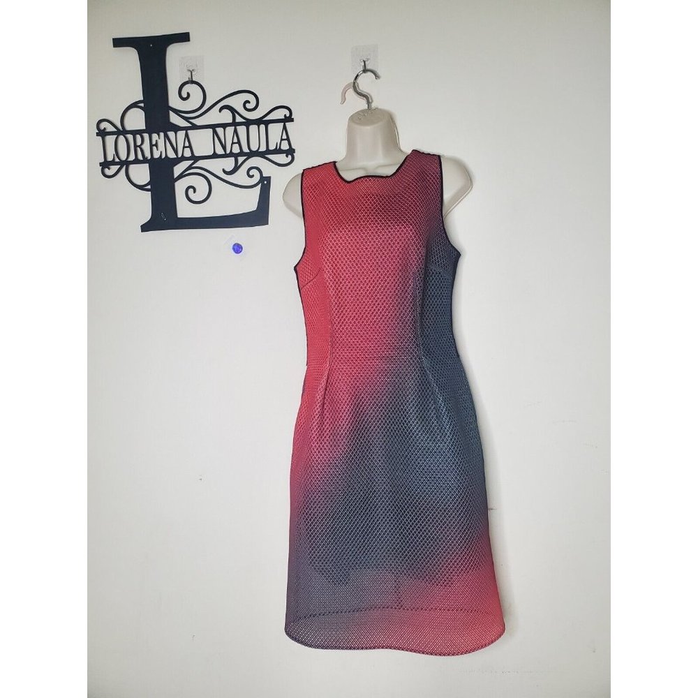 ELIE TAHARI Women Dress A-Line  Sleeveless Knee Length Multicolor Size 6 Lined